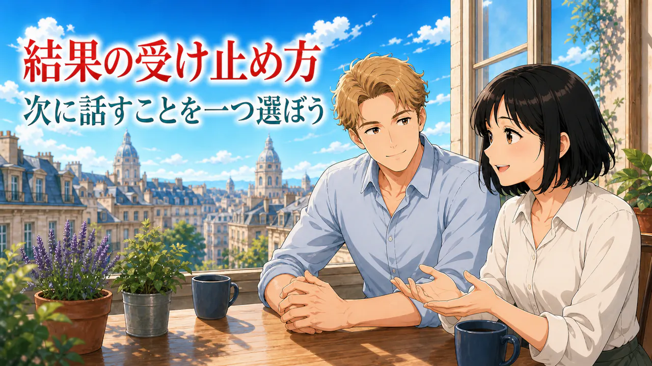 結果は二人で話す順番の目安