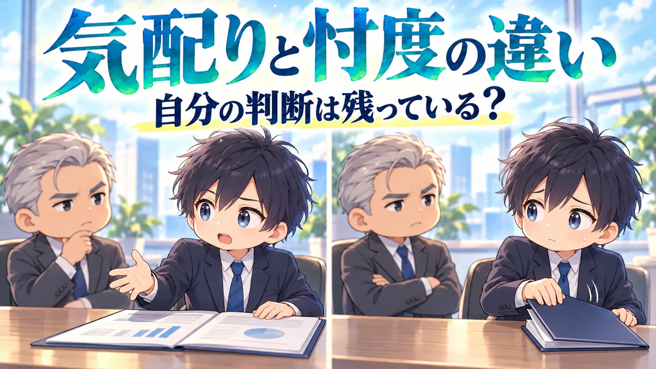 気配りと忖度はどこが違う？